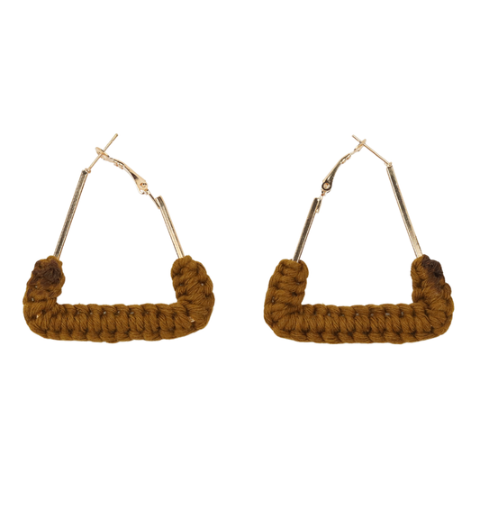Mustard Matrix Earrings