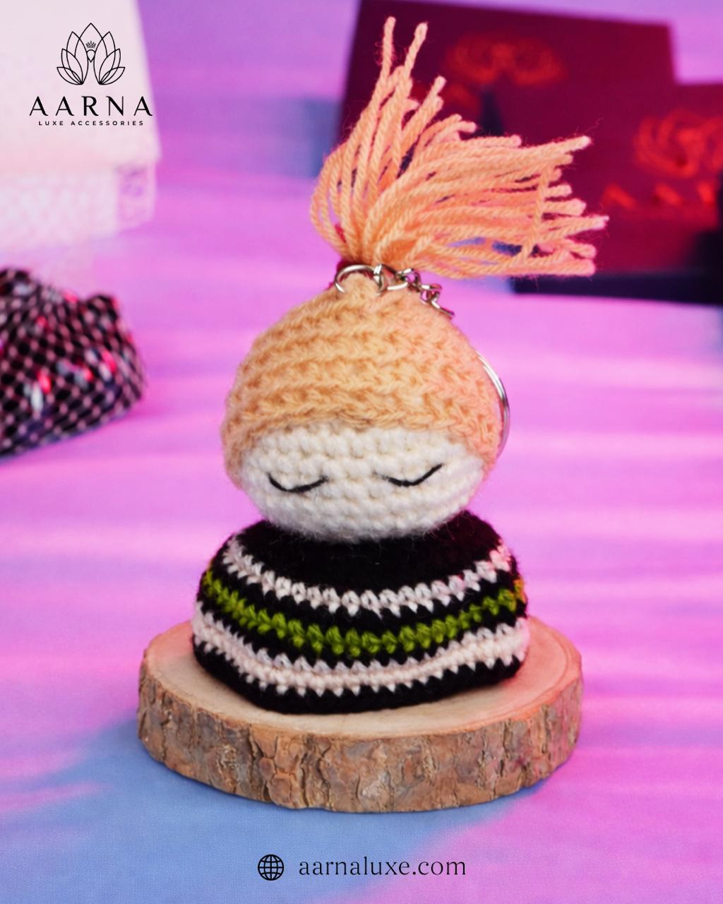 Handmade Crochet Doll Keychain