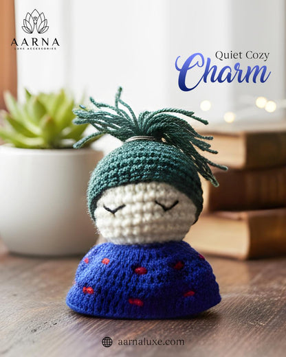 Handmade Crochet Doll Keychain