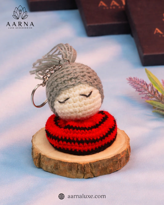 Handmade Crochet Doll Keychain