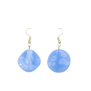 Blue Resin Drop Earrings