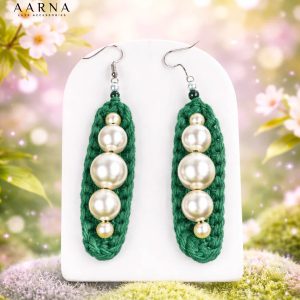 Emerald Pearl Cascade Earrings